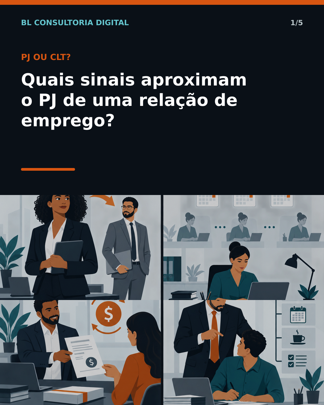 PJ ou CLT? Quais sinais aproximam o PJ de uma relação de emprego — capa
